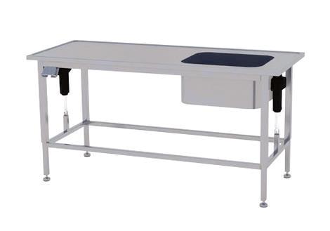 Arbejdsbord 1600x650 m/vulstkant og h/s rustfri stål ART