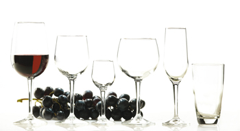 vinglas, drinksglas, ølglas, kander, skåle og fade