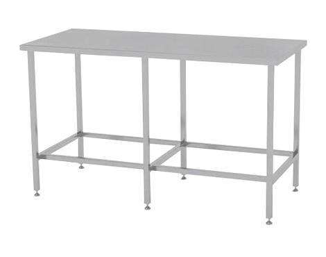 Arbejdsbord 2800x650 m/glat ombuk rustfri stål ART 