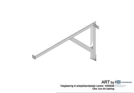 Vægbæring til arbejdsbordplade ART 