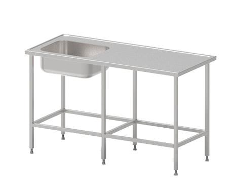 Arbejdsbord m/vask B1800 x D620 x H900 mm 