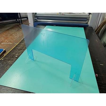 Stående nyseskærm 750 x 500 mm på ben 