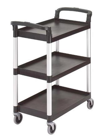 Kørebord sort m/3 hylder Cambro B835 x D413 x H965 mm 