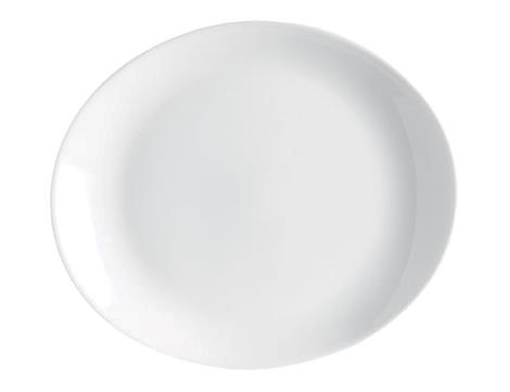 Steaktallerken oval Restaurant 300 mm hvid 