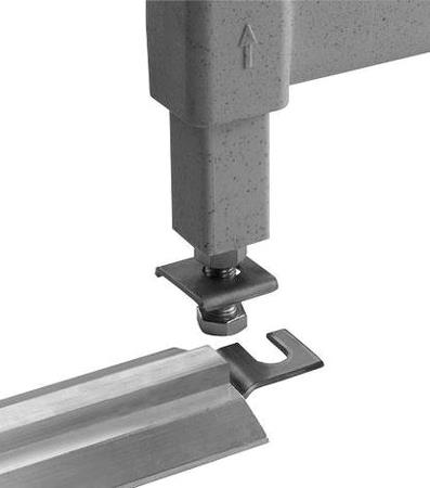 Fikseringsbeslag High Density gulvskinne Cambro Camshelving Premium 