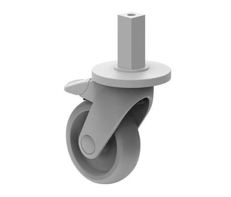 Hjul komplet 100 mm m/ bremse 