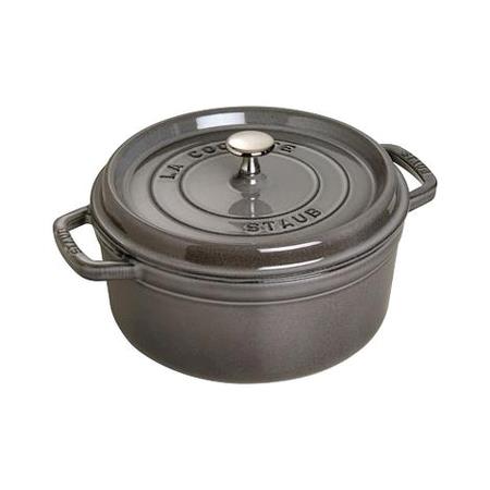 Cocotte grå m/ låg 5,2 ltr Håndtag Staub