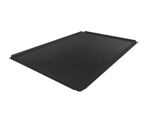 Bageplade glat m/4 buk L600 x B400 mm UNOX - mat sort 