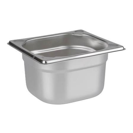 Kantine stål 1/6 GN  H100 mm 1,6 ltr APS