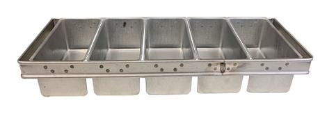 Brødform  B610 x D196 mm 5 stk. brød Teflon belægning 