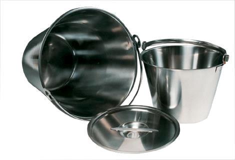 Spand 7 ltr rustfri stål u/ bundring 