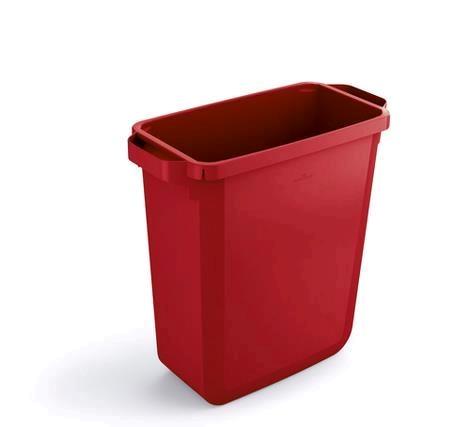 Beholder 60 ltr plast rød ekskl låg 