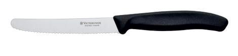 Tomat/pølsekniv Victorinox 110 mm sort 