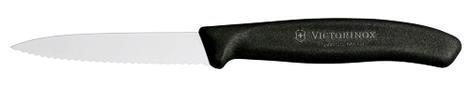 Tomat/pølsekniv Victorinox 80 mm sort 