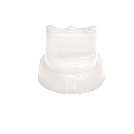 Låg squeeze plast flaske hvid med 3 huller 
