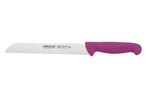 Brødkniv m/lilla skaft L200 mm Alergener 