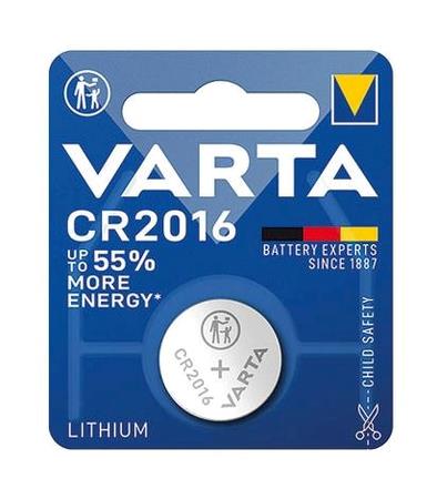 Batteri CR2016 3 volt 1 stk Varta 