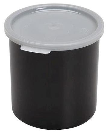 Beholder rund sort  m.låg 1,1 ltr Cambro