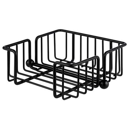 Servietholder metal sort B190 x D190 x H75 mm 