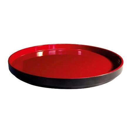 Fad melamin rød/sort diam 300 mm H30 mm Begrænset antal, udgående vare 
