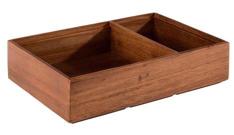 Buffetkasse B225 x D150 x H55 mm Brun acacia træ 