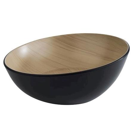 Skål trælook/sort 250 mm 1,6 ltr Melamin Frida Lock 