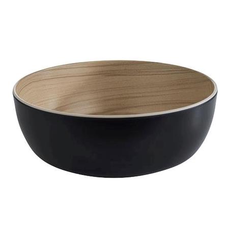 Skål trælook/sort 85 mm 10 cl Melamin Frida 