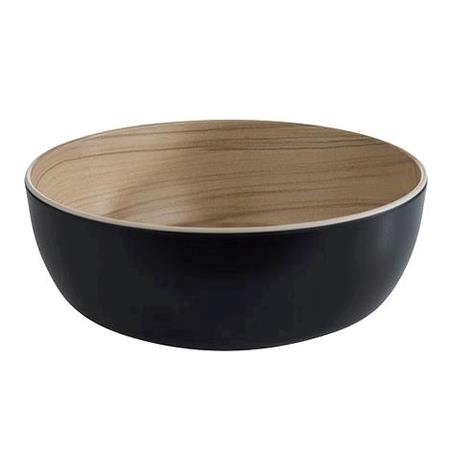Skål trælook/sort 215 mm 1,8 ltr Melamin Frida 