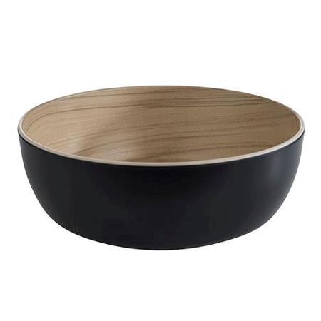 Skål trælook/sort 300 mm 4,7 ltr Melamin Frida 