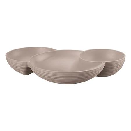 Skål 3i1 taupe B295 x D241 x H52 mm Tierra