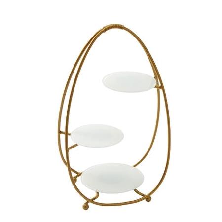 Opsats oval guld look H510 mm 