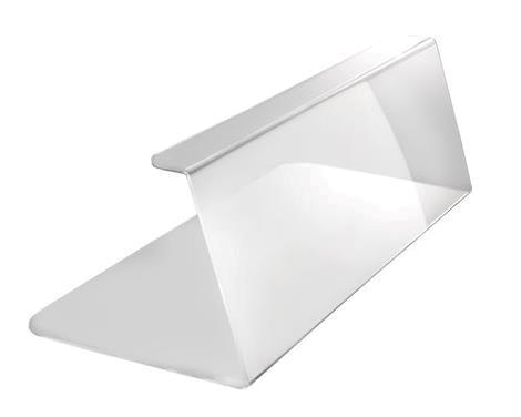 Nyseskærm B600xD270xH190 mm plexiglas m/skridsko 