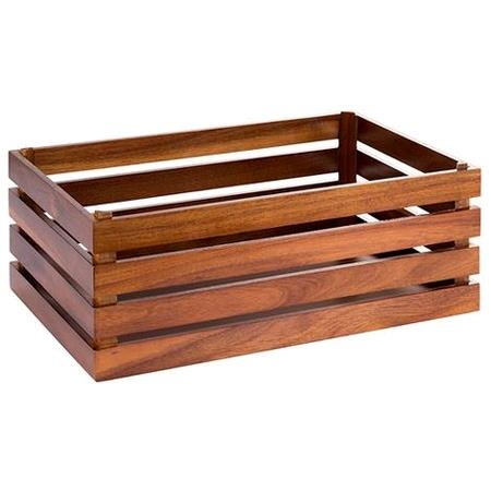 Trækasse B555 x D350 x H200 mm 1/1 GN Lys acacia træ 
