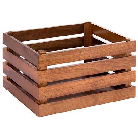 Trækasse B350 x D290 x H200 mm 1/2 GN Lys acacia træ 