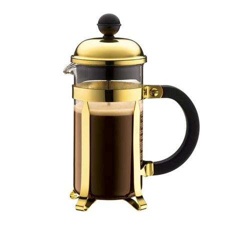 Kaffebrygger guld/glas 0,35 l 3 kop Bodum Chambord 