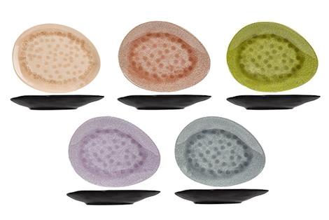 Tallerken melamin oval ass. farve 150 mm Streetfood Go 