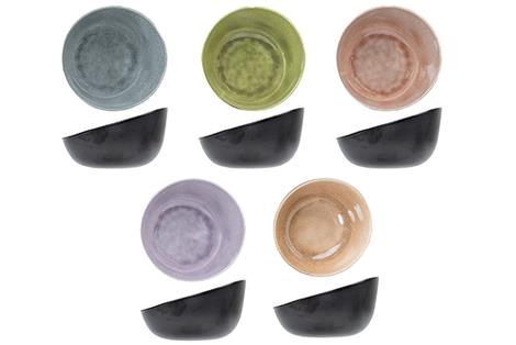 Skål melamin oval ass. farve 120 mm Streetfood Go 