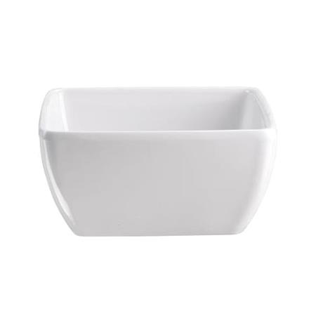Skål kvadratisk 90 x 90 x 40 mm hvid Melamin 
