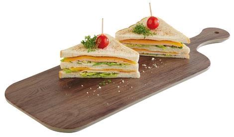 "Serveringsbakke ""træ look"" 400x200 mm" lille 