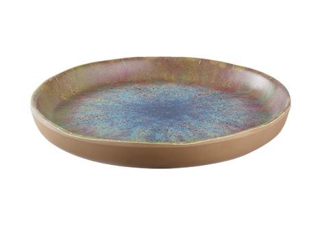 Tallerken okker/blå diam 150 mm Melamin 