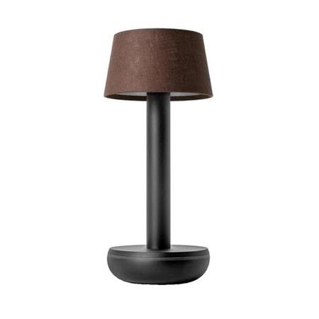 Bordlampe sort/brun linned 212 mm Humble Two 