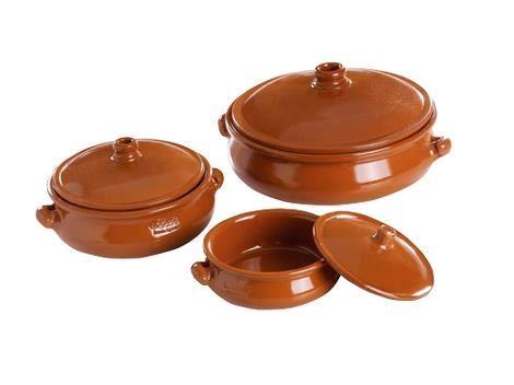 Gryde m/låg 1 ltr terracotta Regas 