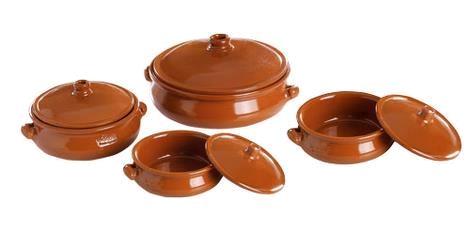 Gryde m/låg 1,5 ltr terracotta Regas 