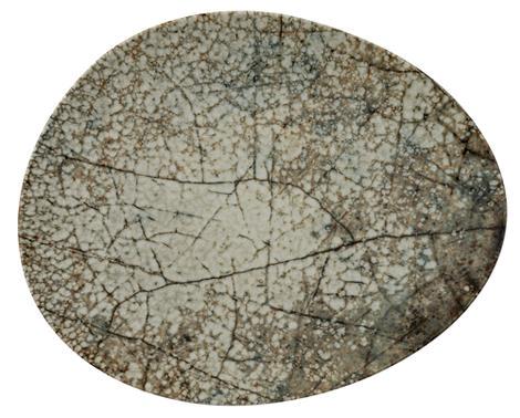 Tallerken organisk flad grå 310 x 260 mm Nature Essence 
