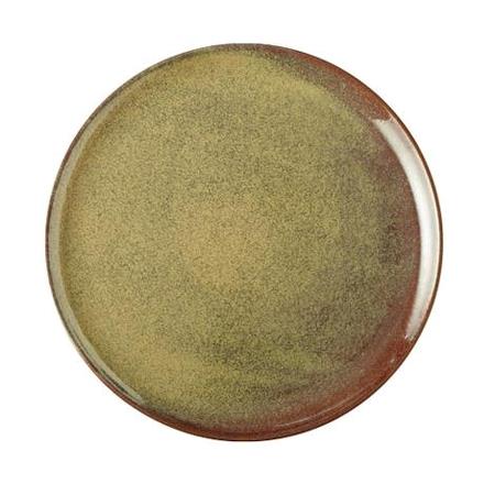 Tallerken stentøj brun 330 mm Rustik 