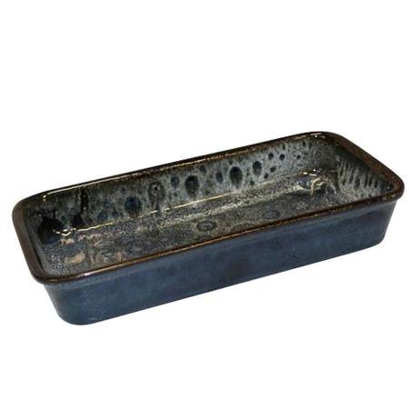 Skål stentøj påfugl B240 x D120 x H40 mm Rustik 