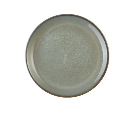 Tallerken stentøj kaki 160 mm Rustik 