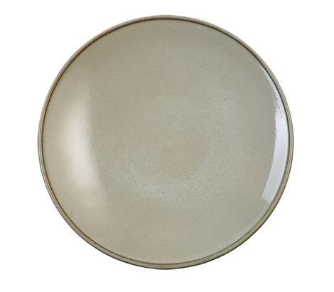 Pastatallerken stentøj kaki 270 mm Rustik 