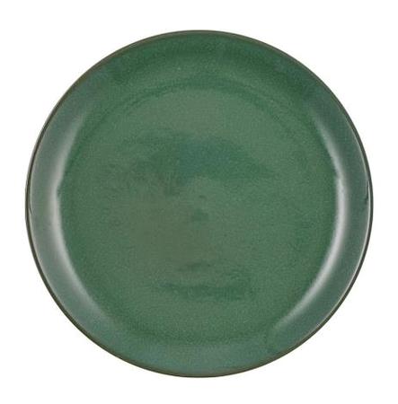 Tallerken stentøj grøn 160 mm Rustik 