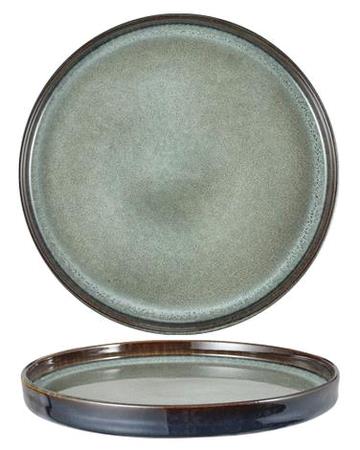 Tallerken lav kant stentøj mint 220 mm Rustik 